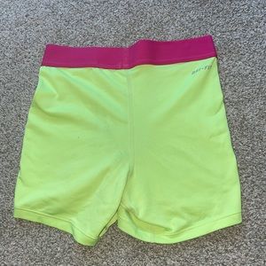 neon yellow and pink nike pros